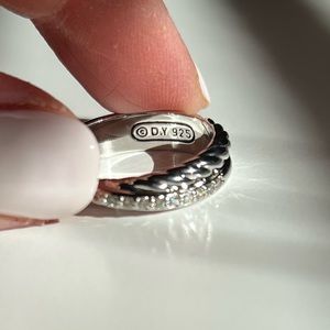 David Yurman platinum ring 5mm - size 7